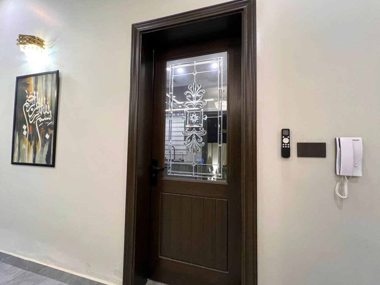 Entrance door with intercom
